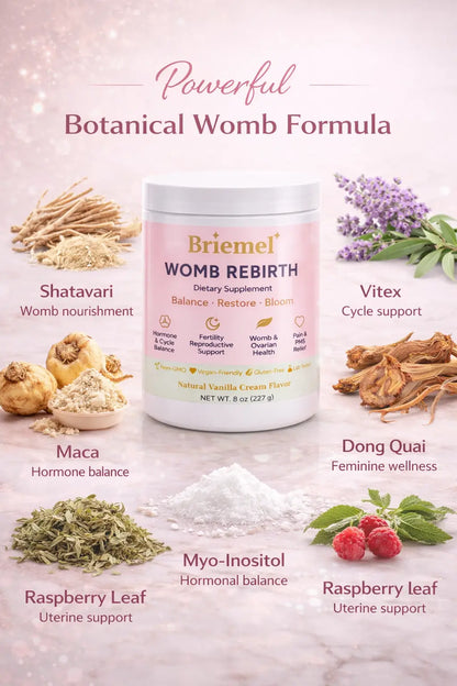 Womb Rebirth – Hormone & Cycle Support Powder (8 oz) Briemel