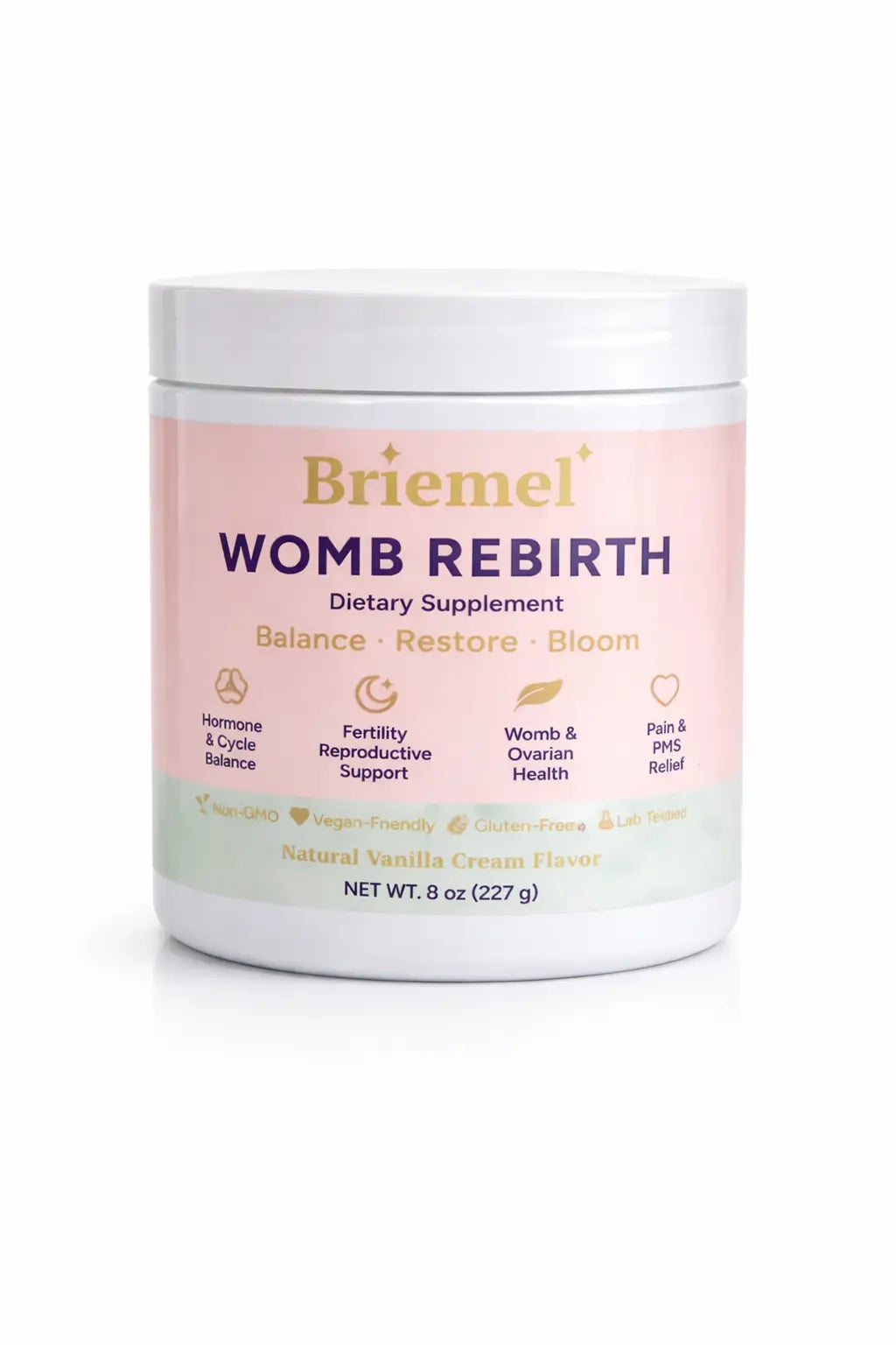 Womb Rebirth – Hormone & Cycle Support Powder (8 oz) Briemel